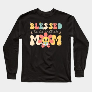 Blessed To Be Called Mom Retro Groovy Flower Mothers Day Long Sleeve T-Shirt